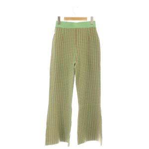 Ameri VINTAGE アメリ AMERI COLORFUL GINGHAM CHECK PANTS ニットパンツ イージーパンツ