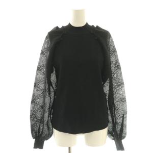 アメリ AMERI MANY WAY RAGLAN SLEEVE KNIT ニット プルオーバー F ブラック