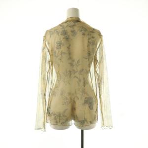 Ameri VINTAGE BENNETT SHEER TOP トップス ブラウス シアー F ベージュ チャコール /ES OS