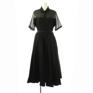 CORSET DOCKING DRESS ワンピース 半袖 S ブラック /ES OS