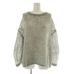 23AW シアーモヘア混ニットプルオーバー セーター 長袖 F グレー /MY OS
