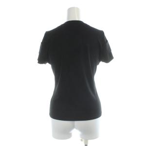 FOXEY NEW YORK ストレッチ カットソー 38 黒 ブラック 半袖 ラウンドネック フロントジップ 27126 /AB OS