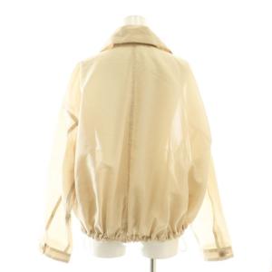 NOBLE 25SS ミルキーシアースタンドカラーパーカーブルゾン 38 ベージュ /CX OS
