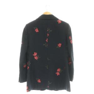 GUCCI フローラルコットンウールジャケット 42 ネイビー 501147