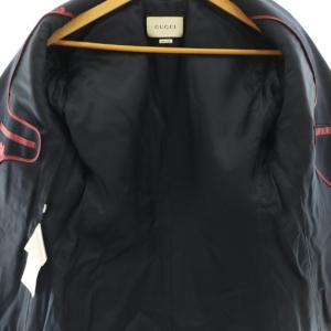 GUCCI フローラルコットンウールジャケット 42 ネイビー 501147