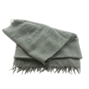 MAX MARA WEEKEND LINE ストール ウール フリンジ グレー 55461152 /MI OS