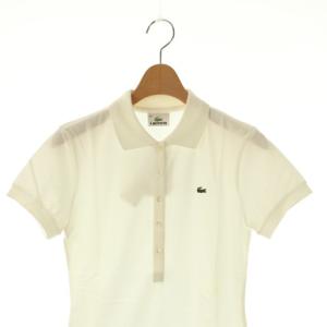 LACOSTE 半袖鹿の子ポロシャツ 半袖 40 ホワイト PF169E /HK OS