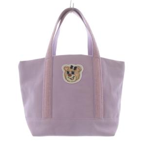 ラブラリーバイ オールドテディガール トートバッグ ハンドバッグ キャンバス ラベンダー /SR