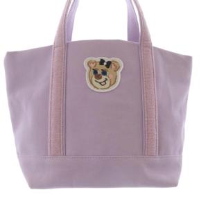FEILER ラブラリーバイ オールドテディガール トートバッグ ハンドバッグ キャンバス ラベンダー /SR