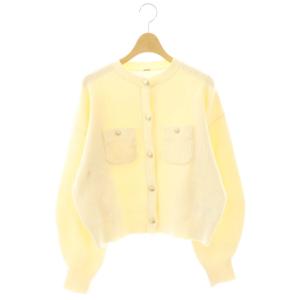 24AW 金釦クルーネックニットカーディガン 長袖 1 アイボリー /DO OS
