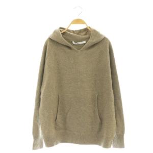 24AW 圧縮ウールフードプルオーバー ニット パーカー F ブラウン /DF OS