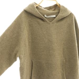 Framework 24AW 圧縮ウールフードプルオーバー ニット パーカー F ブラウン /DF OS