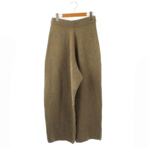 24AW 圧縮ウールワイドパンツ イージー カシミヤ混 38 ベージュ /NR OS