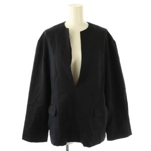 24AW フラノストライプスリットシャツ ブラウス プルオーバー F ネイビー /DF OS