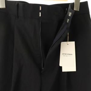 JOURNAL STANDARD L'ESSAGE 24AW フラノストライプハイウエストパンツ ワイドパンツ タック 38 ネイビー /DF OS
