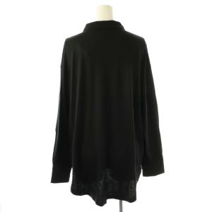 VERMEIL par iena 25AW wool 100 jersey シャツ 金ボタン F ブラック /DF OS