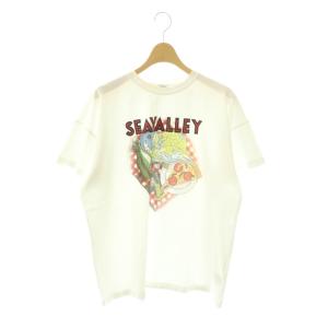 SEAVALLEY PIZZA SHOP TEE グラフィックTシャツ カットソー 半袖 1 ホワイト