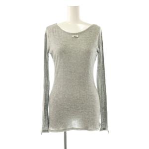 シアーリブ ロング スリーブ プルオーバー カットソー 長袖 F グレー /HK OS