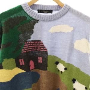 Max Mara ニット セーター 長袖 S ライトブルー マルチカラー /NR OS