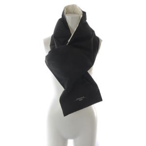 マフラー 中綿 バイカラー ブラック ホワイト /YO30