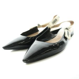 J’Adior フラットシューズ エナメル 38 ブラック