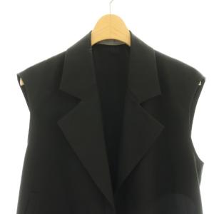 theory luxe 25AW Celeste Charis Vest ベスト ジレ 38 ブラック /DF OS
