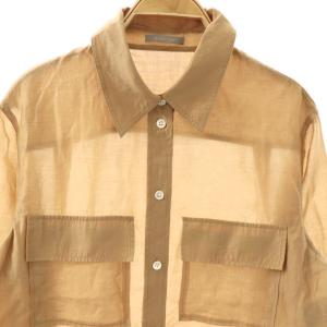 theory luxe 25AW Tori Ranny Shirt シャツ 38 ベージュ /DO OS
