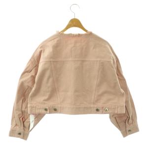furfur 23AW ノーカラーデニムジャケット ショート丈 F ピンク /HK OS