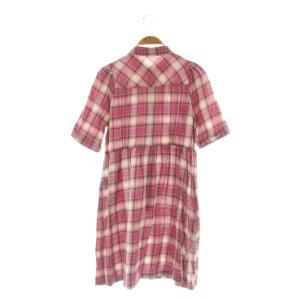 HYSTERIC GLAMOUR 半袖 チェックシャツワンピース ミニ ラメ F ピンク /MY OS