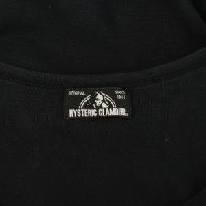 HYSTERIC GLAMOUR ロゴ カットソー 長袖 プリント F ブラック /MY OS