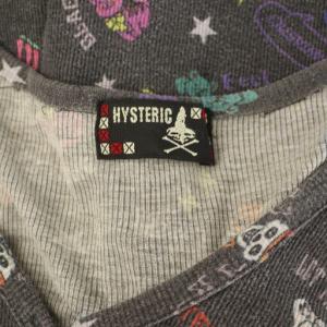 HYSTERIC GLAMOUR 総柄 Vネック トップス カットソー 長袖 F グレー /MY OS