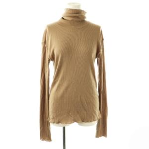 24AW rib タートルニット カットソー ウール ベージュ /DO OS