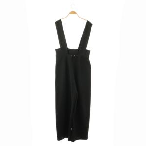 VERMEIL par iena 23AW 高密度ツイルサロペット パンツ 38 ブラック /HK OS