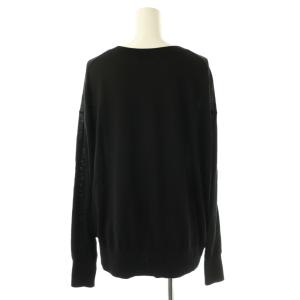 GALERIE VIE 24AW プレーンウール クルーネックプルオーバー ニット セーター 長袖 F 黒 23-02-44-02103