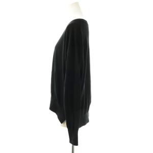 GALERIE VIE 24AW プレーンウール クルーネックプルオーバー ニット セーター 長袖 F 黒 23-02-44-02103