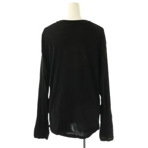 EVERYDAY I LIKE Semi-Sheer Tシャツ カットソー 長袖 コットン 黒 /NR OS