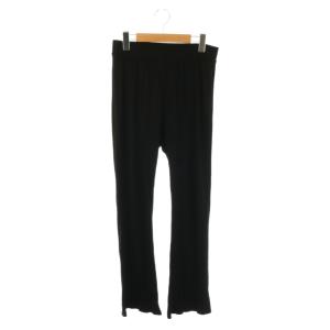 24SS Rayon リブパンツ テーパード ニット 黒 /NR OS