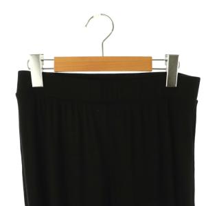 Deuxieme Classe 24SS Rayon リブパンツ テーパード ニット 黒 /NR OS