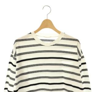 Deuxieme Classe 25SS Thrilling Stripe Tシャツ カットソー ボーダー 長袖 ホワイト ブラック /HK