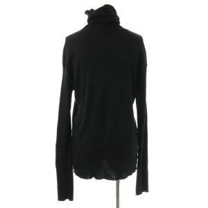 Deuxieme Classe rib タートルニット カットソー ウール ブラック /DO OS