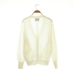 VERMEIL par iena 24SS ペーパーテープヤーン カーディガン ホワイト /ES OS
