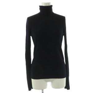 23AW タートルネック ニット セーター 長袖 リブ ウール S 濃紺 /NR OS