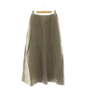 25SS Linen Flare Skirt スカート フレア リネン 34 カーキベージュ /CX OS