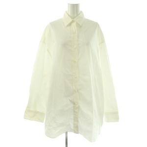 nova ワイドシャツ ブラウス 長袖 前開き コットン 白 /NR OS SH