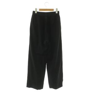 MUSE de Deuxieme Classe WOOL VI タックパンツ イージー ストレート ウール混 38 黒 /NR OS SH