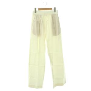 stretch twill2 タックパンツ ストレート リネン 38 白 /NR OS SH