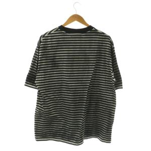 MINEDENIM Hazy Border Uneven Loose T-SH Tシャツ カットソー 半袖 ボーダー コットン