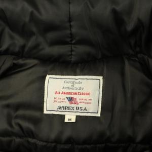 AVIREX 中綿ジャケット B-3 HOODIE フード ボア M ブラック /MY OS