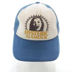 帽子 野球帽 ロゴ入り ガール メッシュ キャップ ホワイト ブルー /YO23