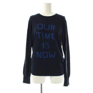 Silken Knit Intarsia Logo PO インターシャ シルク カシミヤ混 ニット セーター